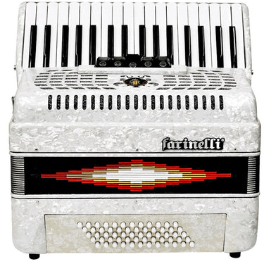 Acordeon Farinelli 34 Teclas 60 Bajos 5 Reg Blanco, 1308w